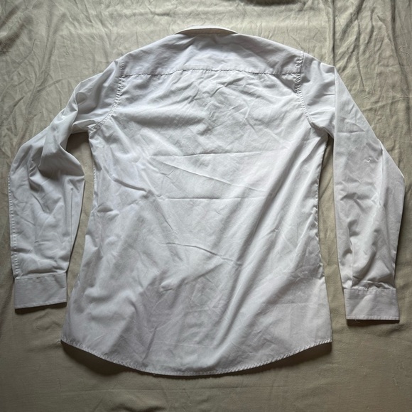 Vintage White Button Down Shirt Paul Jones Size Medium Crisp Classic - Picture 3 of 4